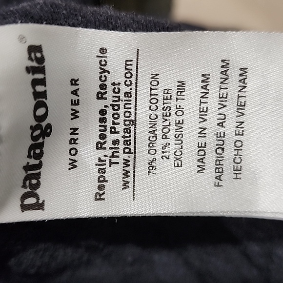 Patagonia Women's Organic Cotton Quilt Snap-T Pullover Style # 25282 BLK size L - Picture 5 of 7